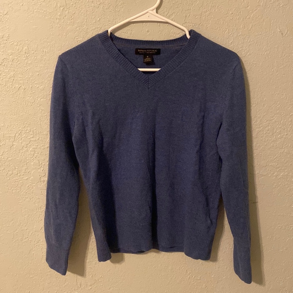 Soft wool sweater, lovely blue